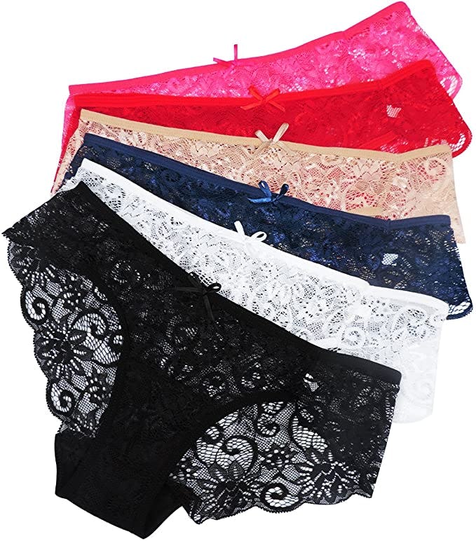 Sunm Boutique Seamless Bikini Lace Underwear (6-Pack)