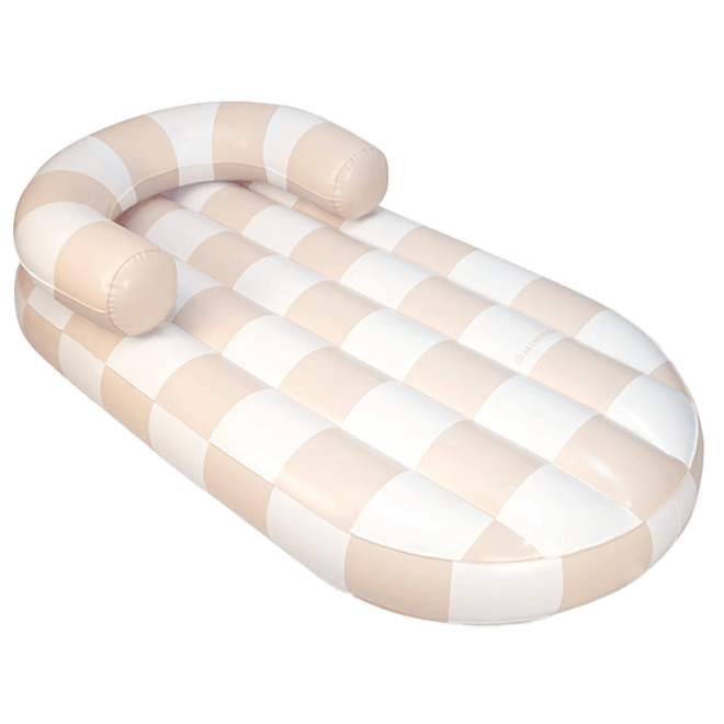 the ARCHED CHECKER Luxe Inflatable Chaise Lounger