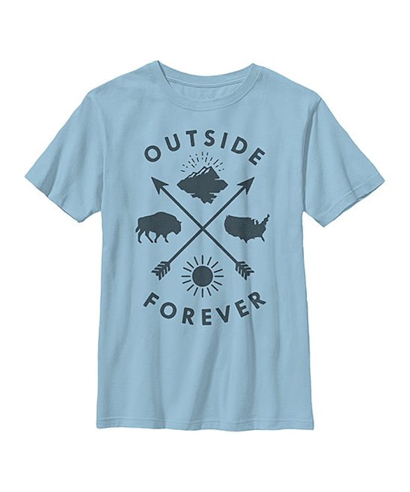 Light Blue 'Outside Forever' Tee