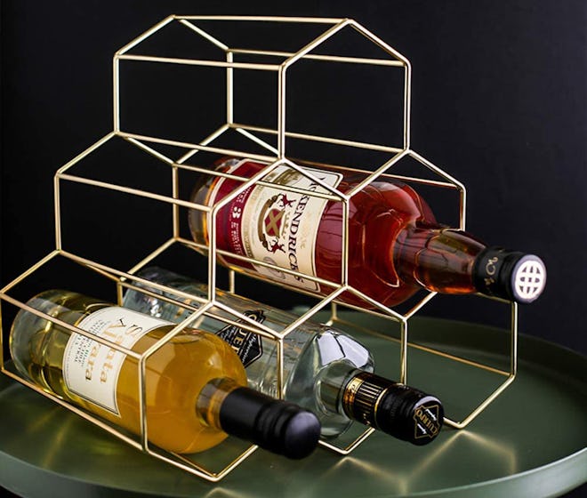 With a chic geometric details, this PENGKE Wine Rack is one of the best wine racks.