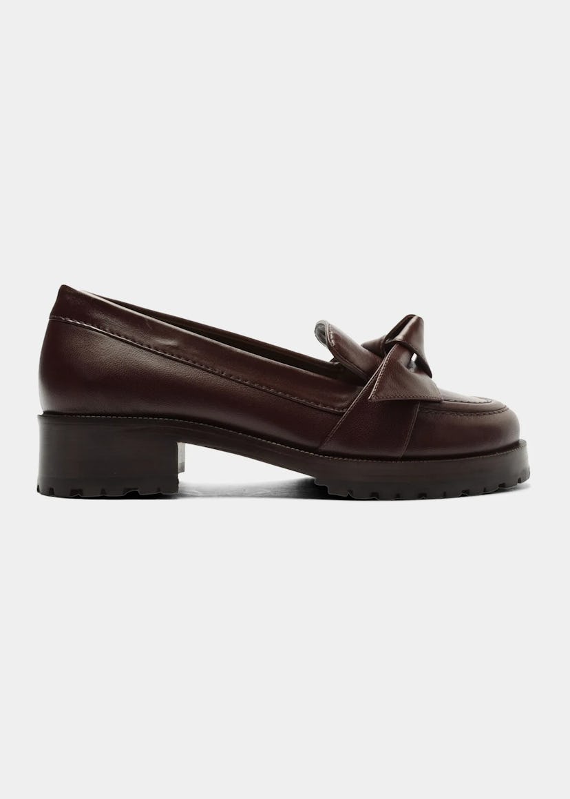 Maxi Clarita Leather Knot Loafers