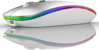 This quiet mouse is compact and has LED lighting options.
