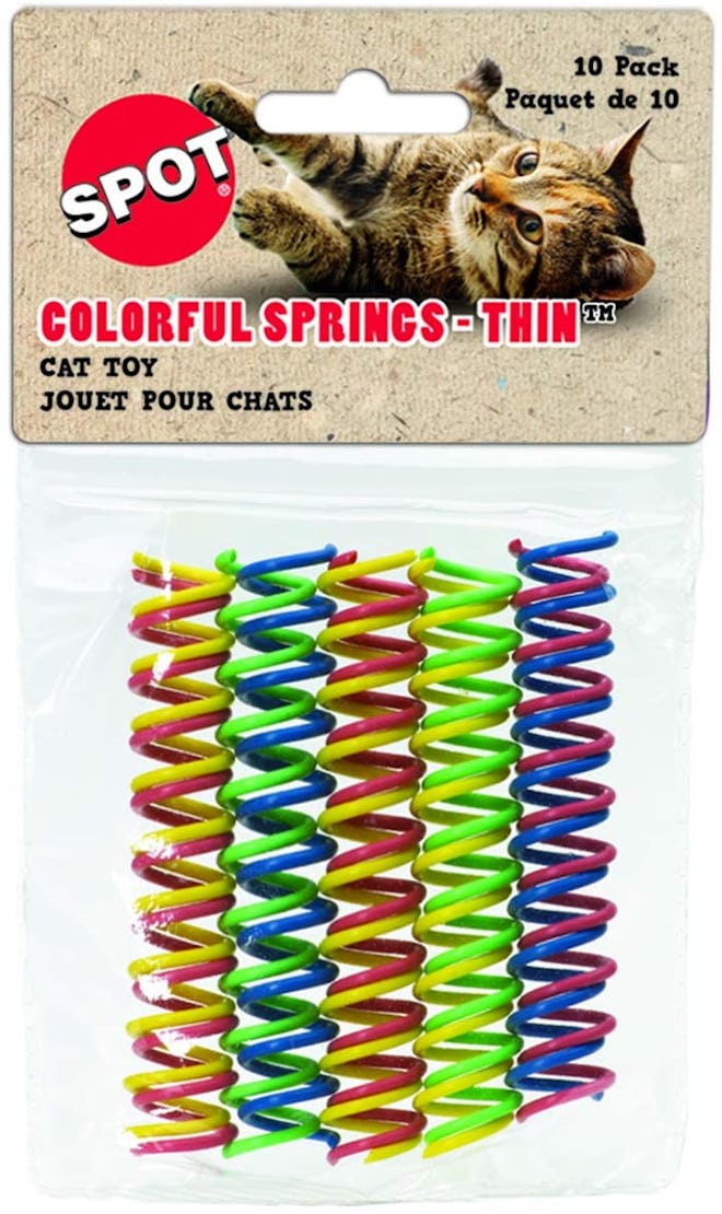SPOT Ethical Products Colorful Springs Cat Toy, 10-Pack