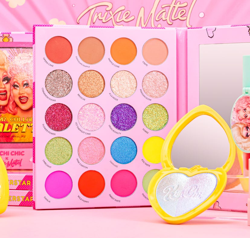 makeup from the new Kim Chi x Trixie Mattel BFF4EVA Makeup Collab