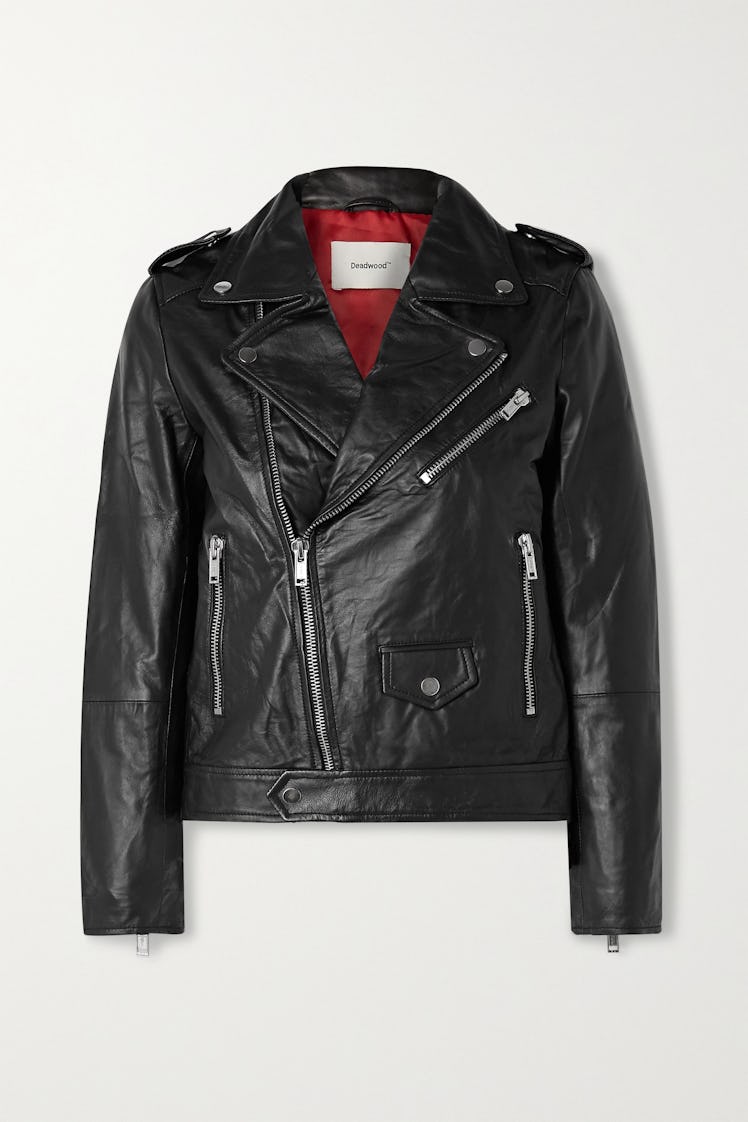 deadwood River Leather Biker Jacket