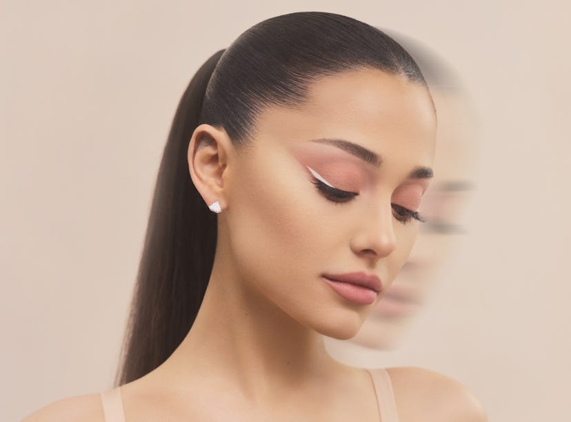 Ariana Grande wearing r.e.m. Beauty's new sweetener concealer from its Chapter Four collection.