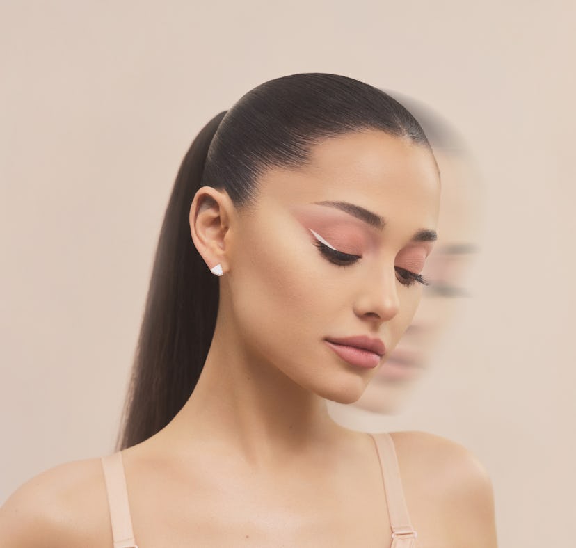 Ariana Grande wearing r.e.m. Beauty's new sweetener concealer from its Chapter Four collection.