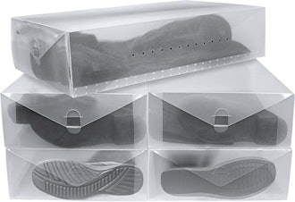Greenco Clear Foldable Boot Storage Boxes (5-pack)