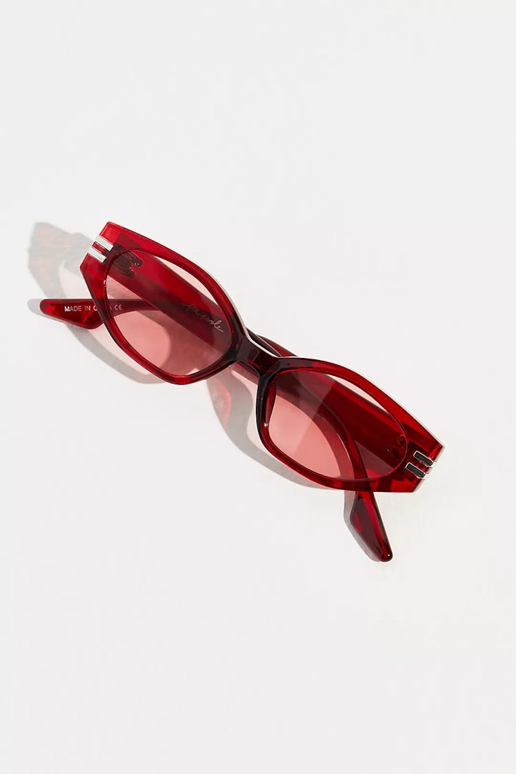 Racer Angular Cat Eye Sunglasses