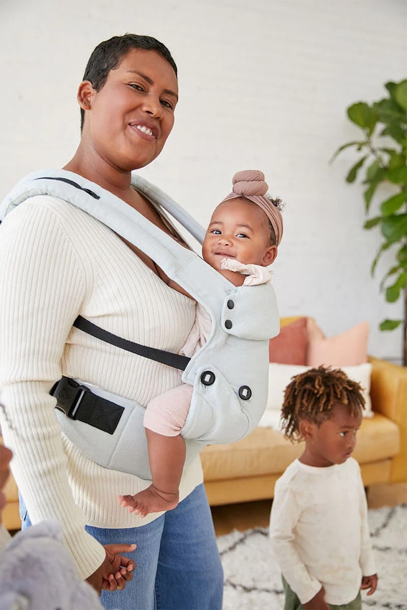 Linen Explore Baby Carrier In Seafoam