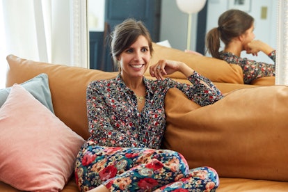 Morgane Sezalory sits in florals - how french women really dress