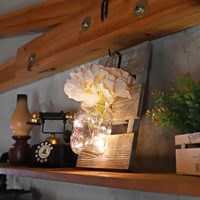 HOMKO Mason Jar Wall Decor (Set of 2)