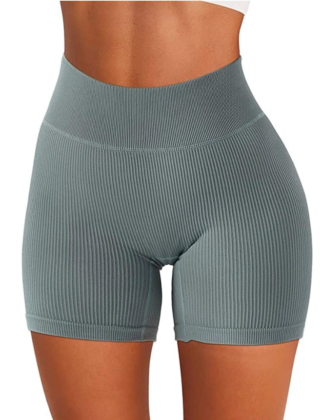 These ribbed bike shorts are super soft for lounging.