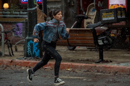 Xochitl Gomez running in a scene in "Doctor Strange in the Multiverse of Madness" movie