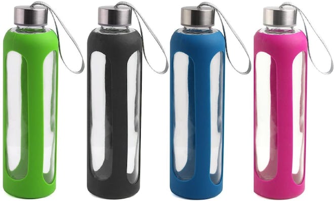 Estilo Glass Water Bottles (4-Pack)