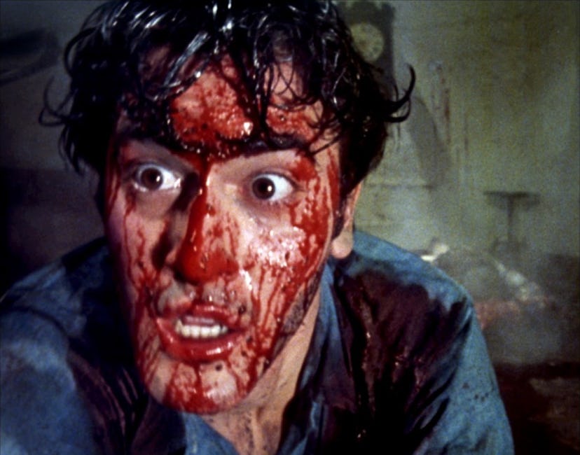 Bruce Campell as Ash in Evil Dead (1981).
