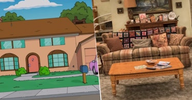 Home in the Simpsons; Living Room in Roseanne