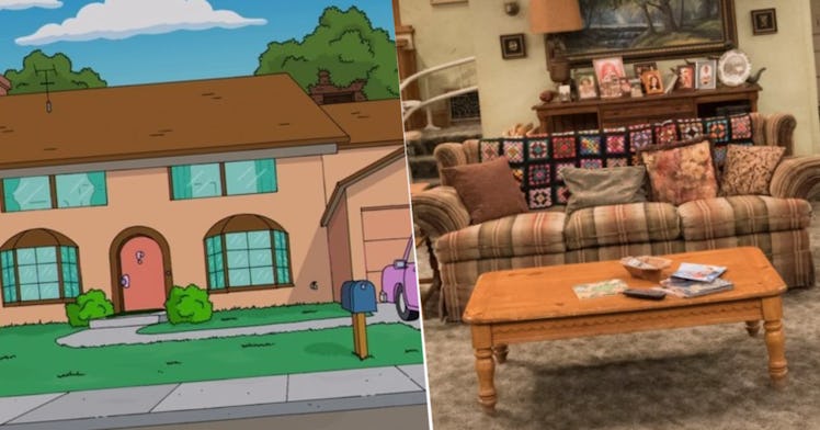 Home in the Simpsons; Living Room in Roseanne