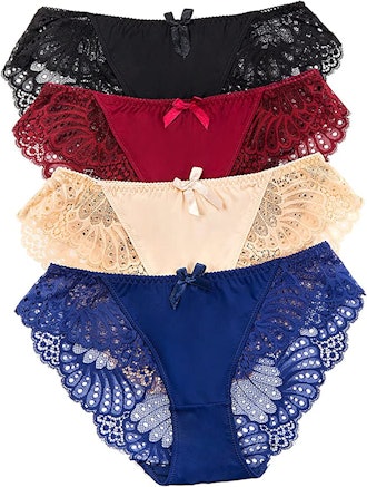 cauniss Lace Hipster Panties (4-Pack)