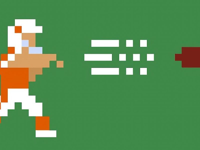 A screenshot from the most thrilling retro sports game, Retro Bowl