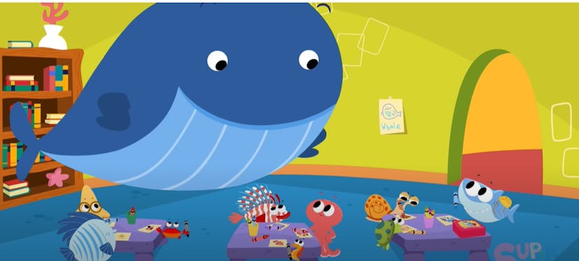 Watch Finny The Shark’s first day of school episode on YouTube. 