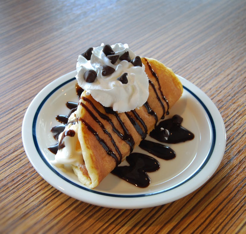 IHOP's Choco-Pancake will fill the Choco Taco void in your stomach.
