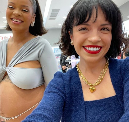 Angela Melero with Rihanna 