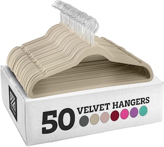 Zober Non-Slip Velvet Hangers (50-Pack)