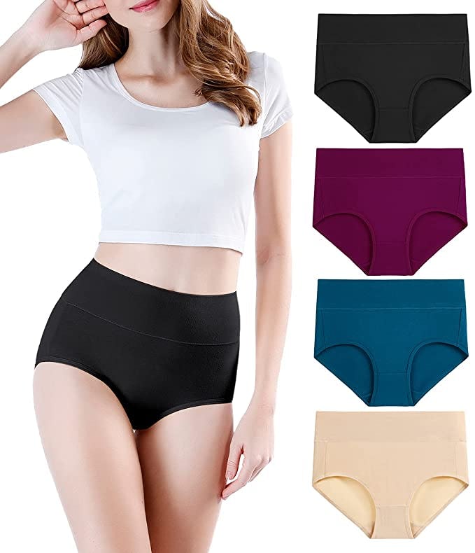 wirarpa Cotton High-Waisted Underwear (4-Pack)