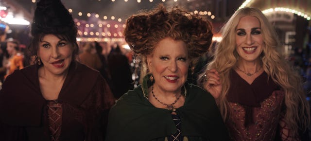 The Sanderson sisters in a still from the film 'Hocus Pocus 2'