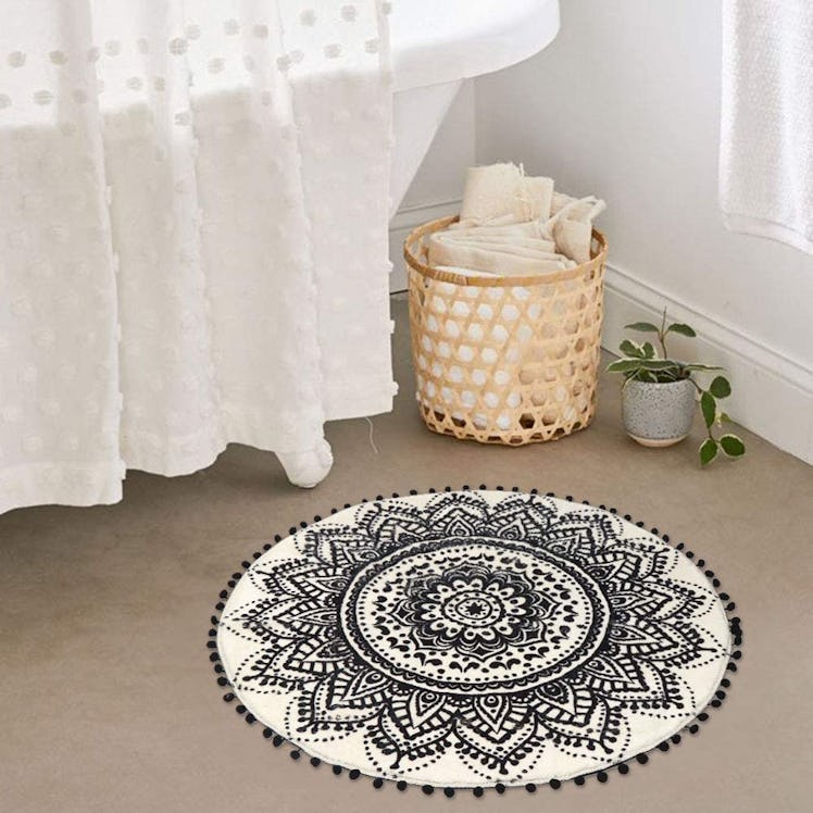 Uphome Small Round Boho Rug