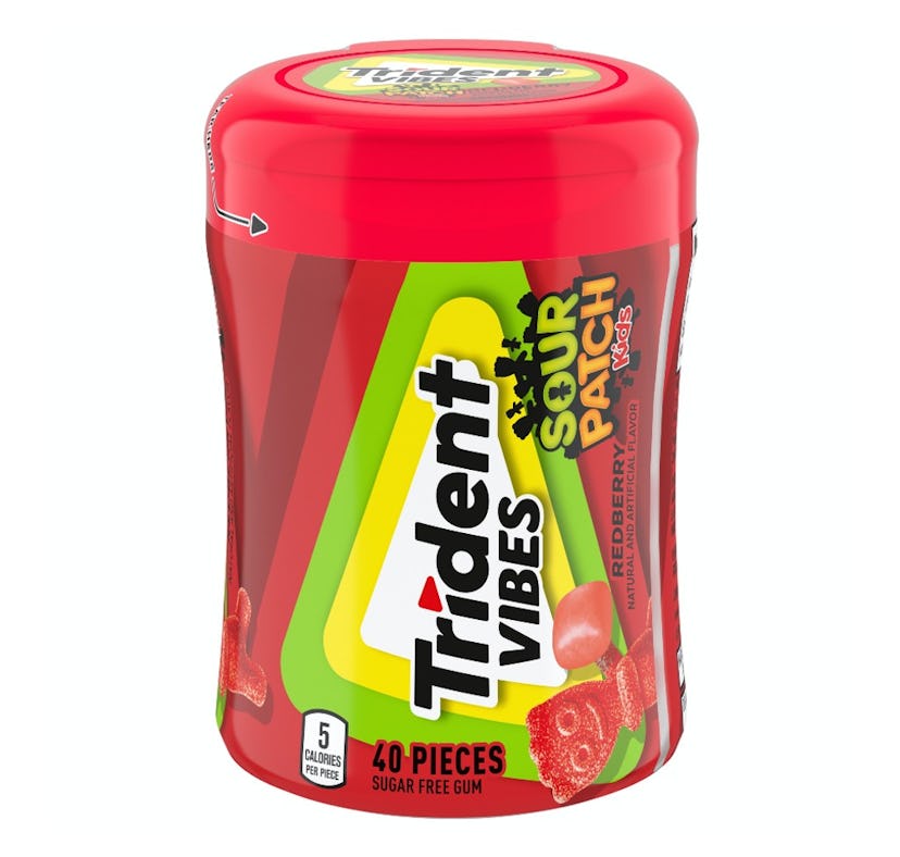 Trident Vibes Sour Patch Kids Gum has three bold flavors.