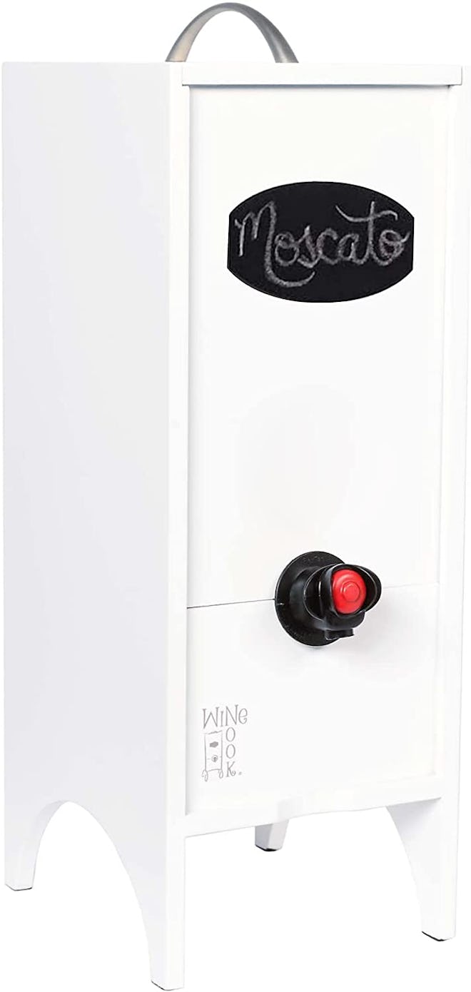 decorative box wine dispenser from wine nook in white