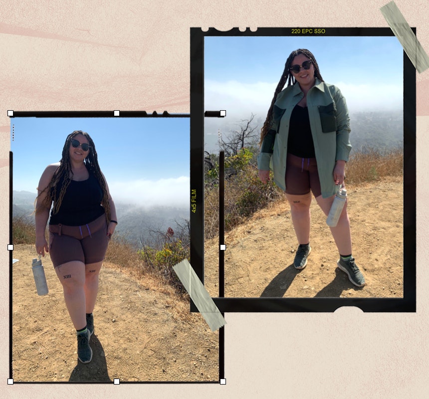 How Lululemon's Cargo High-Rise Hiking Shorts Fit A Plus-Size Woman