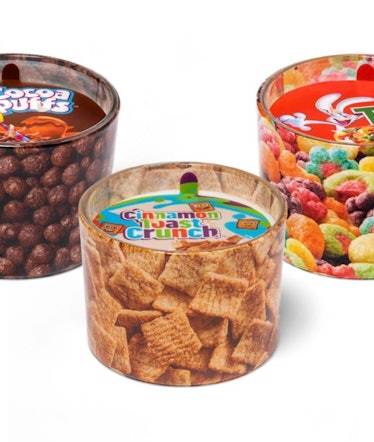 Target's cereal-inspired candles include Cinnamon Toast Crunch, Lucky Charms, and more.