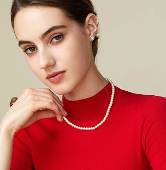 BABEYOND Round Imitation Pearl Necklace 