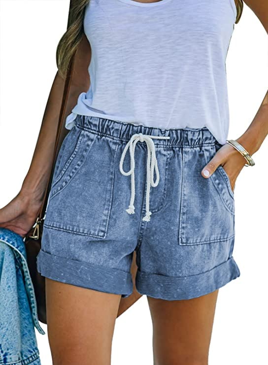 Best Drawstring High-Waisted Jean Shorts