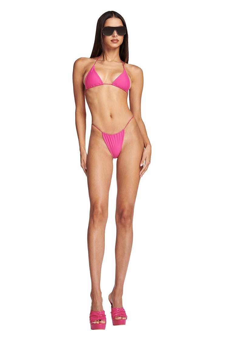I AM GIA hot pink Bambi bikini top