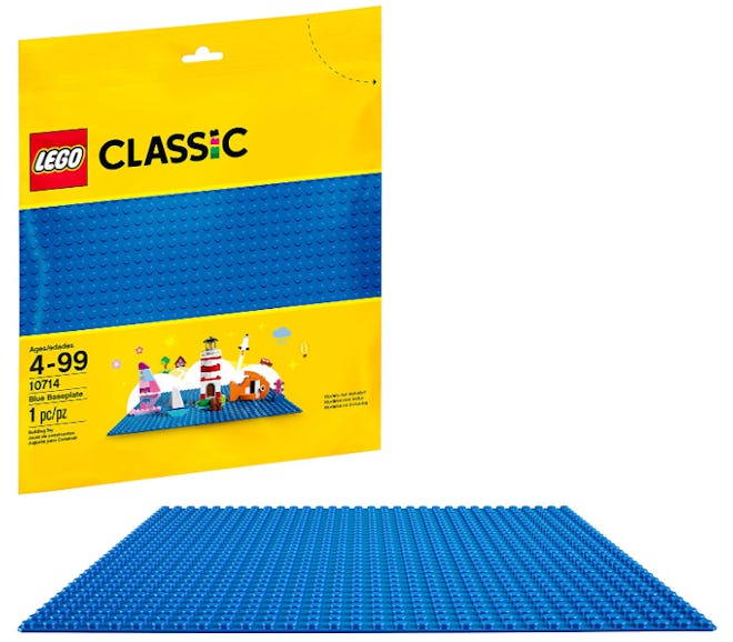 A LEGO Classic Baseplate is a product that makes airplane trips with kids easier.