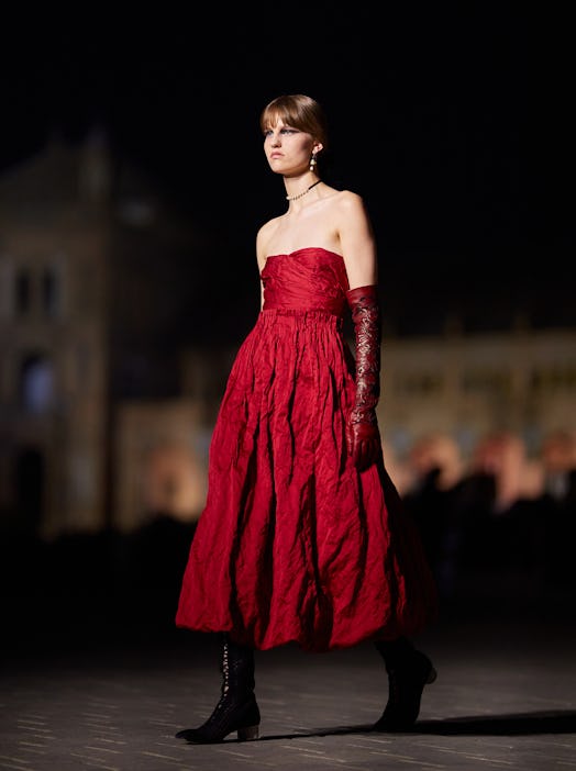 Dior red dress 