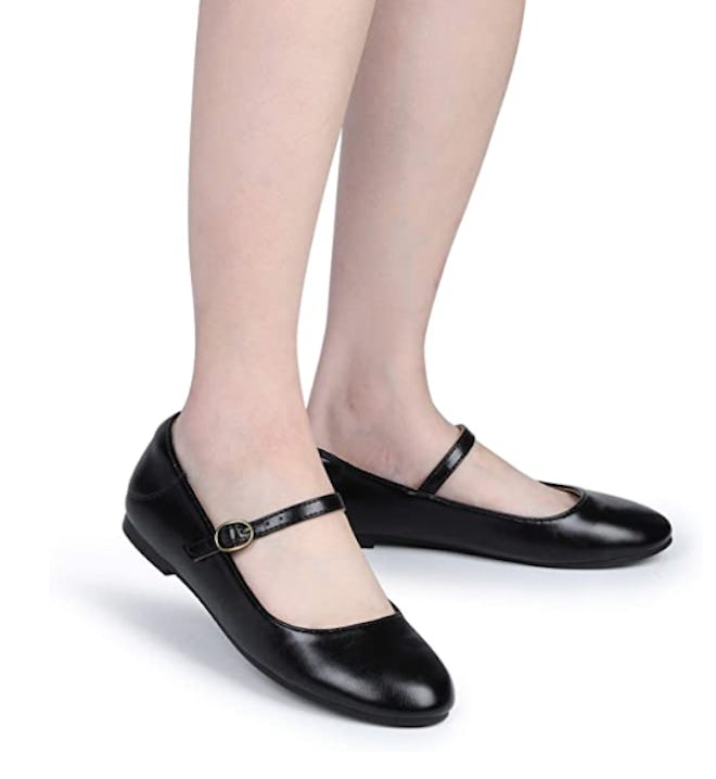 Rekayla Mary Jane Slip on Round Toe Ballet Flats
