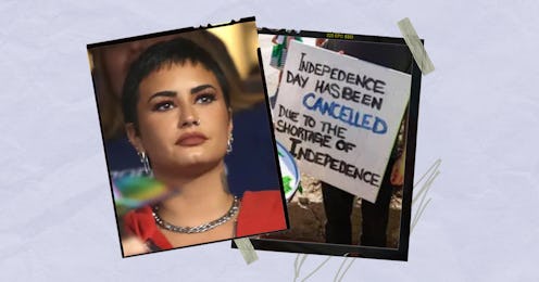 Demi Lovato, Madonna & More Celebs Who Protested The 4th Of July After Roe V. Wade Overturn