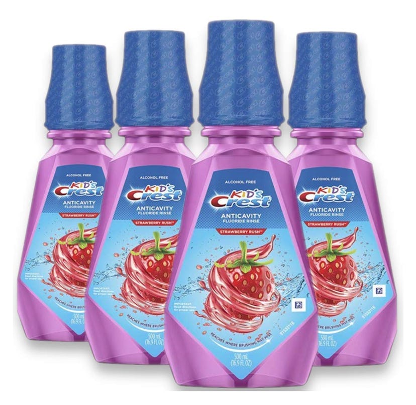 Crest Kid's Anti Cavity Alcohol Free Fluoride Rinse, Strawberry Rush