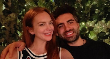 An image of Lindsay Lohan and her fiancé, Bader Shammas
