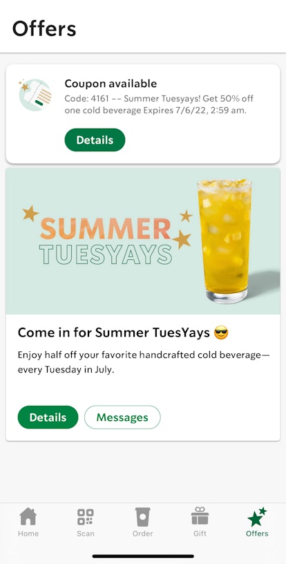 Here’s how to get Starbucks’ half-off cold drinks deal on Tuesdays in July 2022.