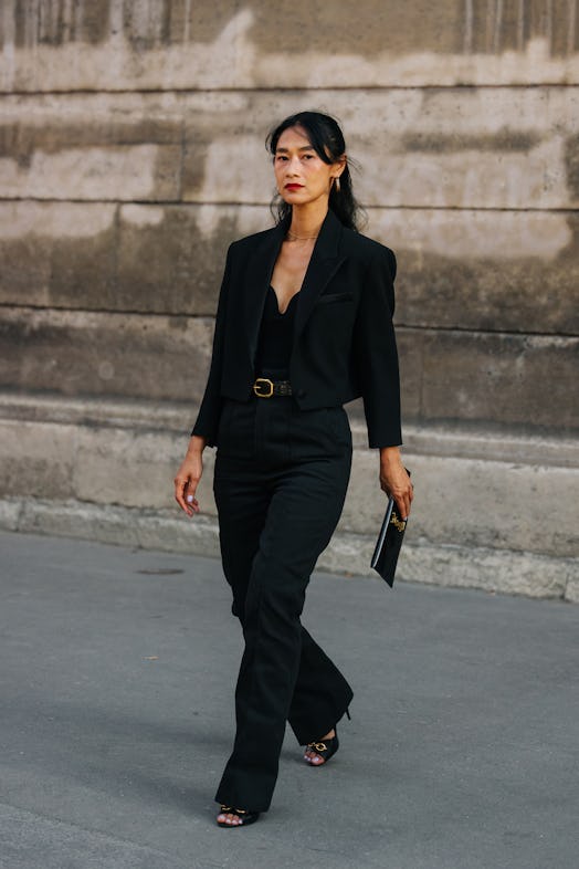 all black outfit couture street style 2022
