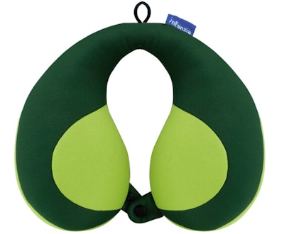 The INFANZIA Kids Travel Neck Pillow is a product that makes airplane trips with kids easier.