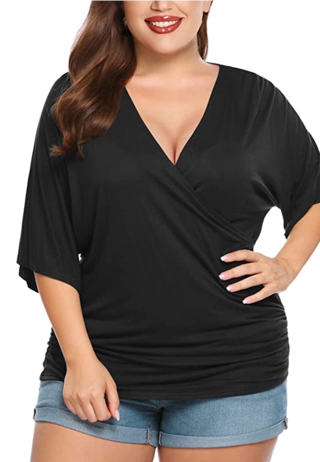 IN'VOLAND V Neck Wrap Blouse