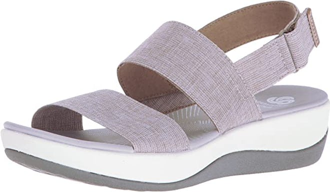 clarks arla jacory wedge sandal for high arches
