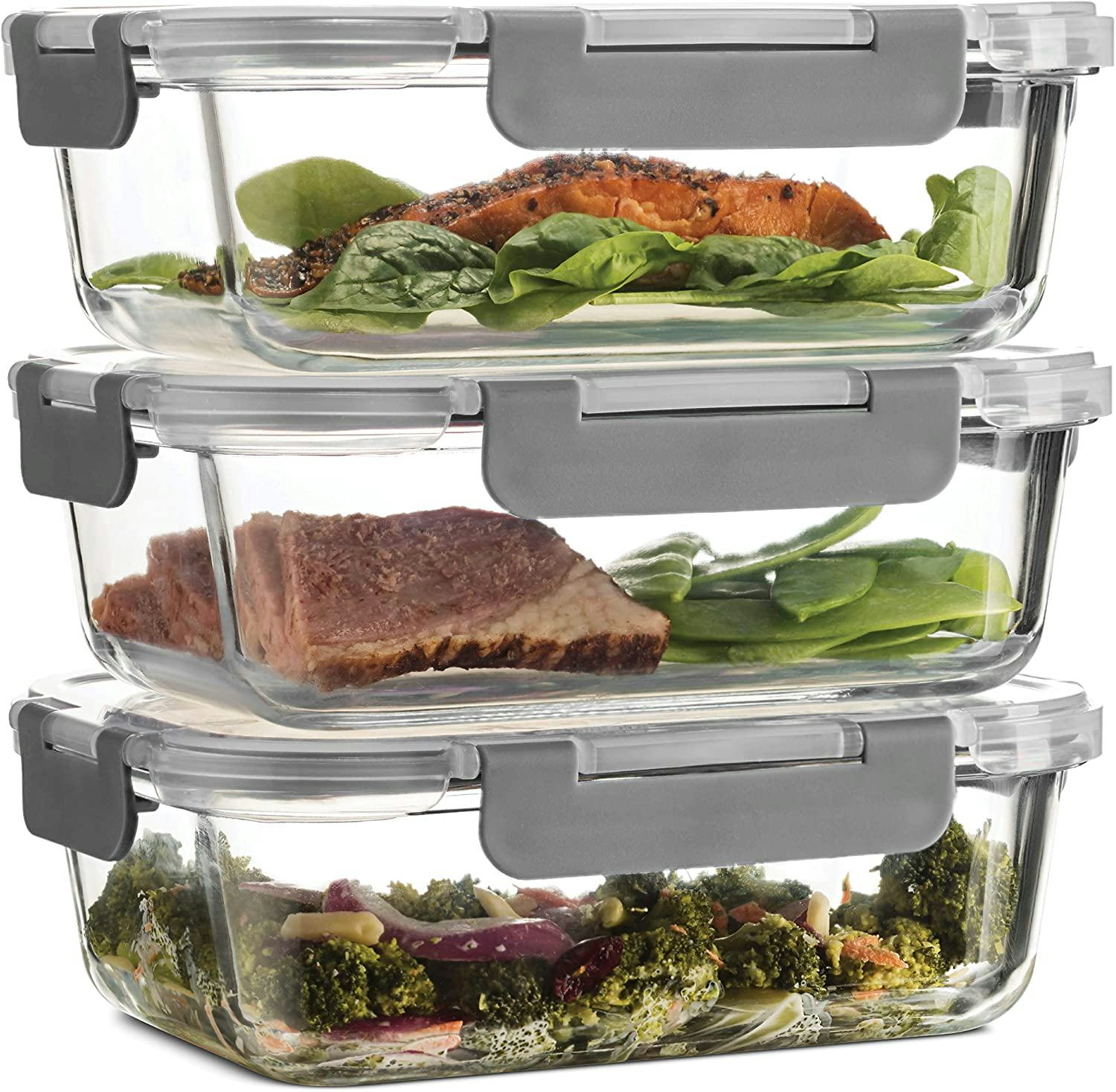 Superior Glass Meal Prep Containers (3-Pack)